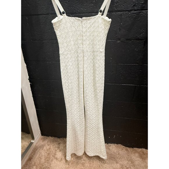 Nadine Merabi Hailey White Jumpsuit Size S/M - Picture 9 of 9